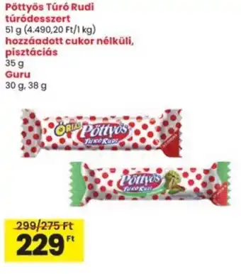 Pöttyös Túró Rudi túródesszert