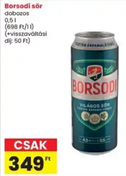Interspar Borsodi sör ajánlat