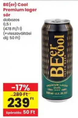 Interspar BE(er) Cool Premium lager sör ajánlat