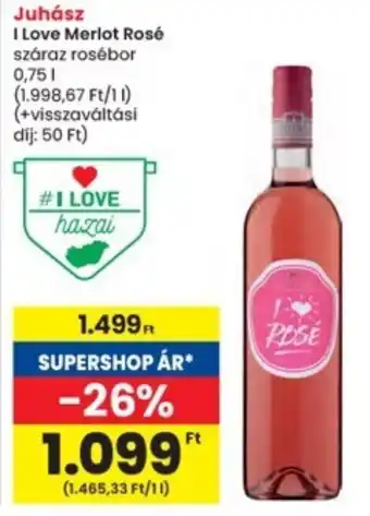 Interspar Juhász I Love Merlot Rosé ajánlat