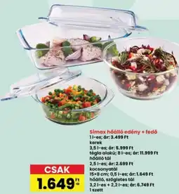 Interspar Simax hőálló edény + fedő ajánlat