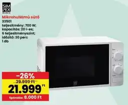 Interspar SIM PEX BASIC Mikrohullámú sütő 33501 ajánlat