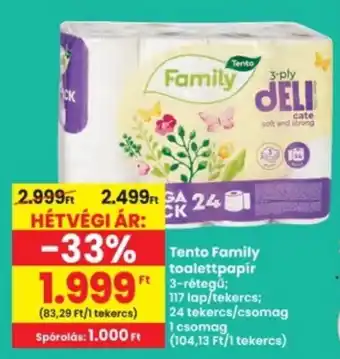 Interspar Tento Family toalettpapír ajánlat