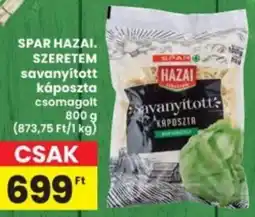 Interspar SPAR HAZAI. SZERETEM savanyított káposzta ajánlat