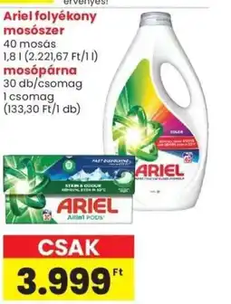 Spar Market Ariel folyékony mosószer / mosópárna ajánlat