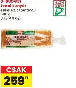 Spar Market S-BUDGET toast kenyér ajánlat