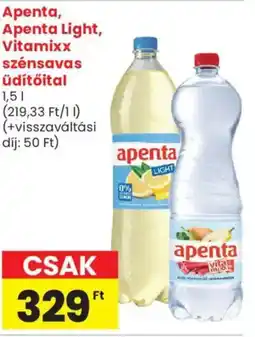 Spar Market Apenta, Apenta Light, Vitamixx szénsavas üdítőital ajánlat
