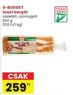 Spar S-BUDGET toast kenyér ajánlat