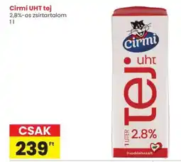 Spar Cirmi UHT tej ajánlat