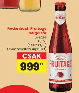 Spar Rodenbach Fruitage belga sör ajánlat