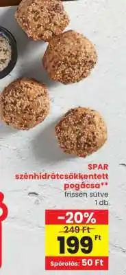 Spar SPAR szénhidrátsökkentett pogácsa ajánlat