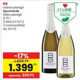 Spar BB Spumante Édes Pezsgő ajánlat