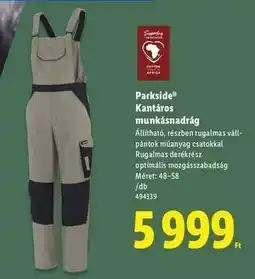 Lidl PARKSIDE Kantáros munkásnadrág ajánlat