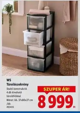 Lidl W5 Tárolószekrény ajánlat