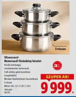 Lidl SILVERCREST Nemesacél főzőedény készlet ajánlat