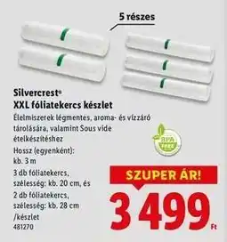 Lidl Silvercrest XXL fóliatekercs készlet ajánlat