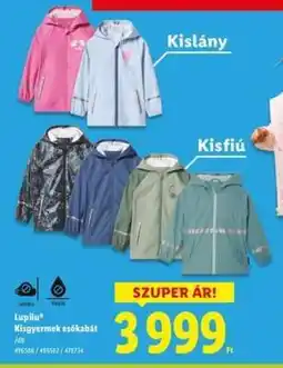 Lidl LUPILU Kisgyermek esőkabát ajánlat