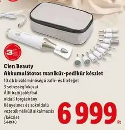 Lidl Cien Beauty Akkumulátoros manikűr-pedikűr készlet ajánlat