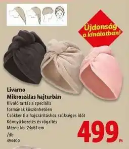 Lidl Livarno Mikroszálas hajturbán ajánlat