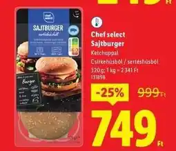 Lidl Chef Select Sajtburger ajánlat