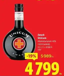 Lidl Zwack Unicum ajánlat
