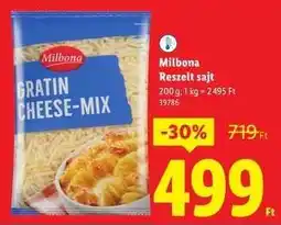 Lidl MILBONA Reszelt sajt ajánlat