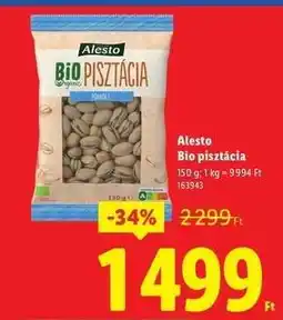 Lidl Alesto Bio pisztácia ajánlat