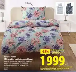 Lidl LIVARNO HOME Mikroszálas szatén ágyneműhuzat ajánlat