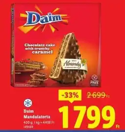 Lidl Daim Mandulatorta ajánlat