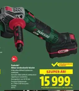 Lidl Parkside Akkus sarokcsiszoló-készlet ajánlat