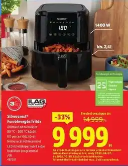 Lidl Silvercrest Forrólevegős fritőz ajánlat