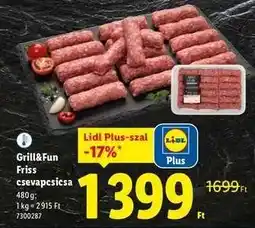 Lidl GRILL&FUN Friss csevapcsicsa ajánlat
