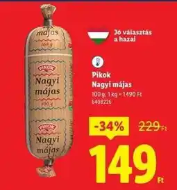 Lidl PIKOK Nagyi májas ajánlat