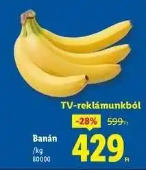 Lidl Banán ajánlat