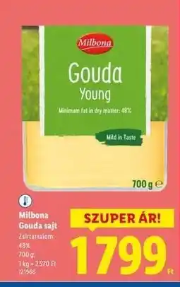 Lidl MILBONA Gouda sajt ajánlat