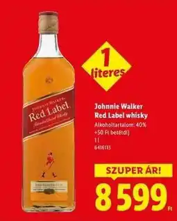 Lidl JOHNNIE WALKER Red Label Whisky ajánlat