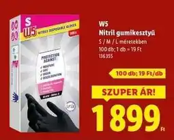 Lidl W5 Nitril gumikesztyű ajánlat