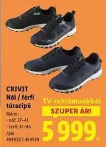 Lidl CRIVIT Női / férfi túracipő ajánlat