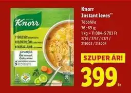Lidl Knorr instant leves ajánlat