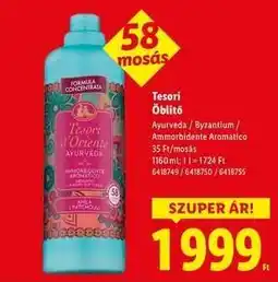 Lidl Tesori Öblítő ajánlat