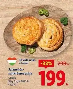 Lidl Jalapeños-sajtkrémes csiga ajánlat