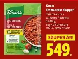 Lidl Knorr Tésztaszósz alappor ajánlat