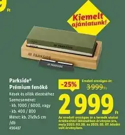 Lidl Parkside Prémium fenőkő ajánlat
