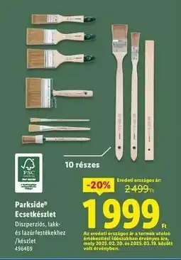 Lidl PARKSIDE Ecsetkészlet ajánlat