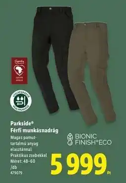 Lidl PARKSIDE Férfi munkásnadrág ajánlat