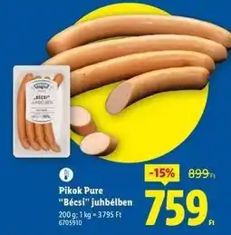 Lidl PIKOK PURE 'Bécsi'' juhbélben ajánlat