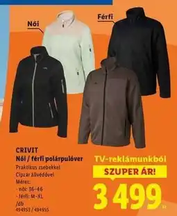 Lidl Crivit Női / férfi polárpulóver ajánlat