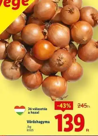 Lidl Vöröshagyma ajánlat