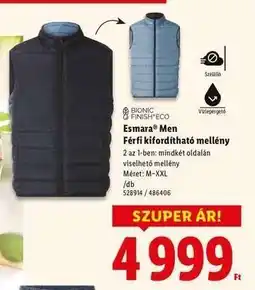 Lidl Esmara Men Férfi kifordítható mellény ajánlat