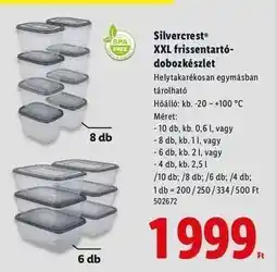 Lidl Silvercrest XXL frissentartó-dobozkészlet ajánlat